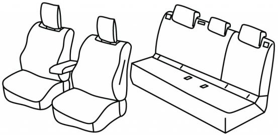 seat covers compatible for Renault Captur, 2019> / Mitsubishi ASX, 2023> - 5 door
