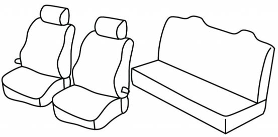 presvlake za sjedala odgovaraju za Renault Clio 1, 1990>1998 - 3 vrata