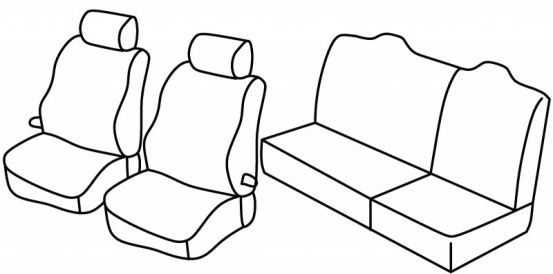 seat covers compatible for Renault Clio 1, 1990>1998 - 3 door