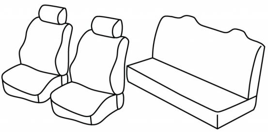 seat covers compatible for Renault Clio 1, 1990>1998 - 5 door