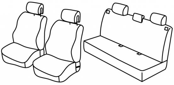 presvlake za sjedala odgovaraju za Renault Clio 2, 1998>2004 - 3 vrata