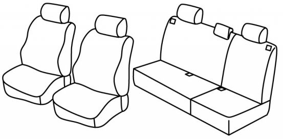 presvlake za sjedala odgovaraju za Renault Clio 2, 1998>2004 - 5 vrata