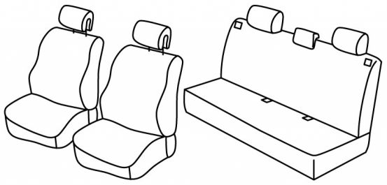 seat covers compatible for Renault Clio 2, 1998>2004 - 5 door