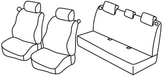 seat covers compatible for Renault Clio 2, 2001>2003 - 3 door