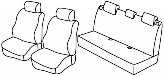 presvlake za sjedala odgovaraju za Renault Clio 2, 2001>2003 - 5 vrata