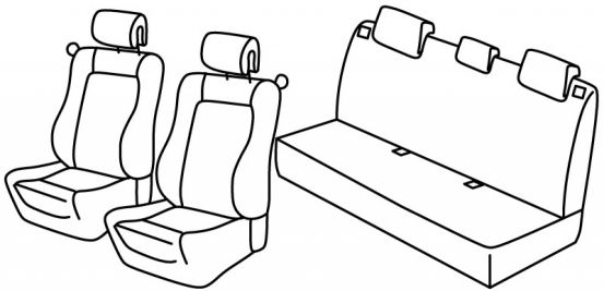 presvlake za sjedala odgovaraju za Renault Clio 2, 2001>2003 - Comunity, Dinamique - 3 vrata