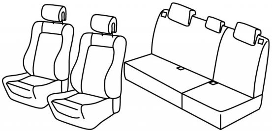 presvlake za sjedala odgovaraju za Renault Clio 2, 2001>2003 - Comunity, Dinamique - 5 vrata