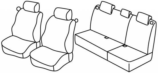 seat covers compatible for Renault Clio 2, 2001>2003 - Storia - 3 door