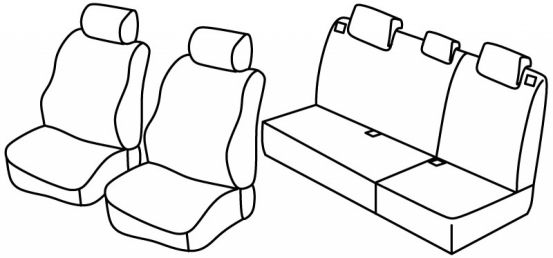 presvlake za sjedala odgovaraju za Renault Clio 2, 2001>2003 - Storia - 5 vrata