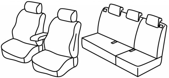 presvlake za sjedala odgovaraju za Renault Clio 3, 2005>2012 - 5 vrata