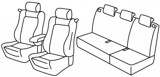 presvlake za sjedala odgovaraju za Renault Clio 3, 2005>2012 - Sport - 3 vrata