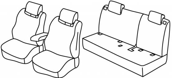 presvlake za sjedala odgovaraju za Renault Clio 4, 2012>2016, 2016>2018 - Hatchback, Grandtour - 5 vrata