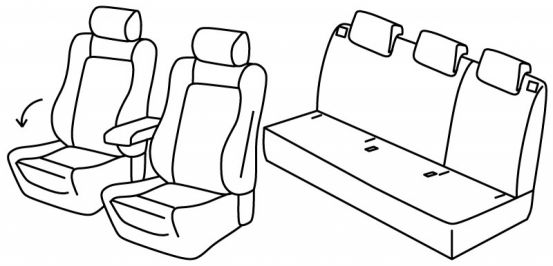 presvlake za sjedala odgovaraju za Renault Clio 4, 2012> - Sporter - 5 vrata
