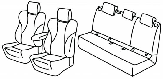 presvlake za sjedala odgovaraju za Renault Clio 5, 2019>