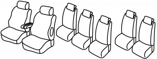 presvlake za sjedala odgovaraju za Renault Espace, 2001>2002 - facelift 2001