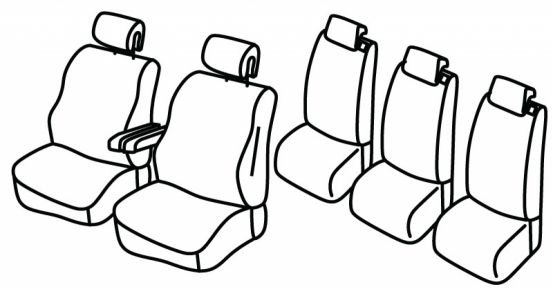 presvlake za sjedala odgovaraju za Renault Espace 4, 2002>2006