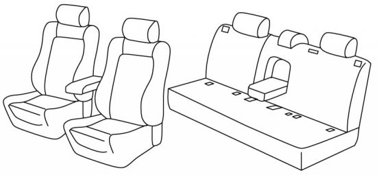 presvlake za sjedala odgovaraju za Renault Kadjar, 2015> - Iconic - 5 vrata