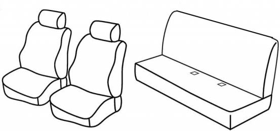 seat covers compatible for Renault Kangoo, 1997>2006