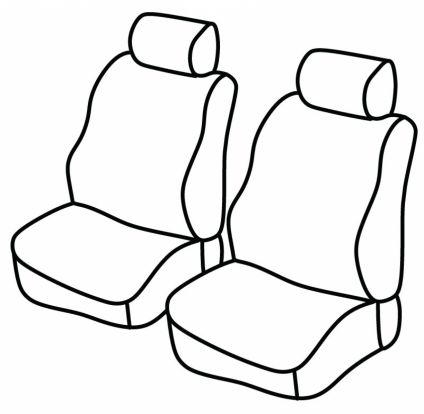 seat covers compatible for Renault Kangoo, 2004>2008 - delivery van, facelift 2004