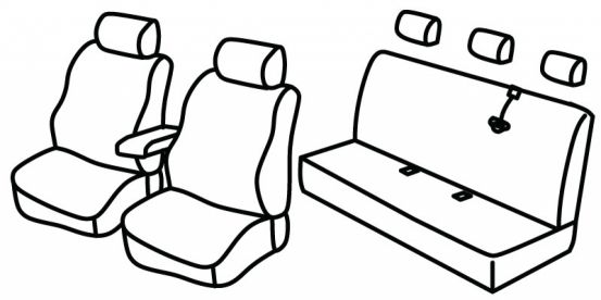 seat covers compatible for Renault Kangoo, 2008> - Maxi