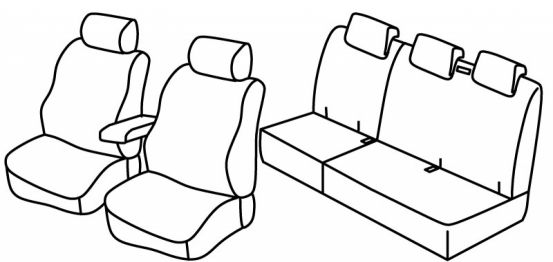 presvlake za sjedala odgovaraju za Renault Kangoo, 2008> - Maxi