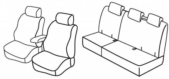 seat covers compatible for Renault Kangoo, 2008>