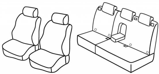 seat covers compatible for Renault Koleos, 2008> - 4 door