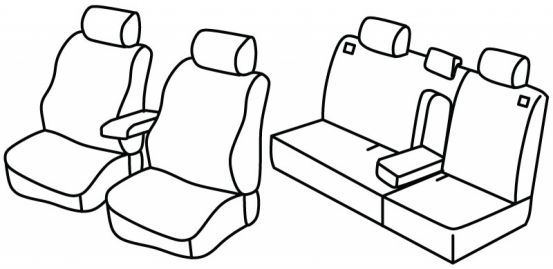 presvlake za sjedala odgovaraju za Renault Laguna 1, 1993>2001