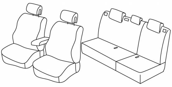 presvlake za sjedala odgovaraju za Renault Laguna 2, 2001>2007 - SW