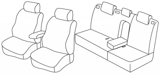 presvlake za sjedala odgovaraju za Renault Laguna 2, 2001>2007 - SW