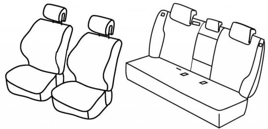 presvlake za sjedala odgovaraju za Renault Laguna 3, 2011> - Black edition