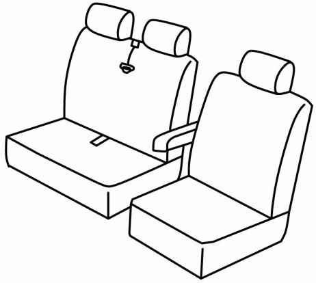 presvlake za sjedala odgovaraju za Renault Master 2/ Mascott, 2002>2010 - 2 vrata