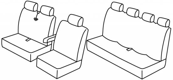 presvlake za sjedala odgovaraju za Renault Master 2, 2002>2010 - 4 vrata