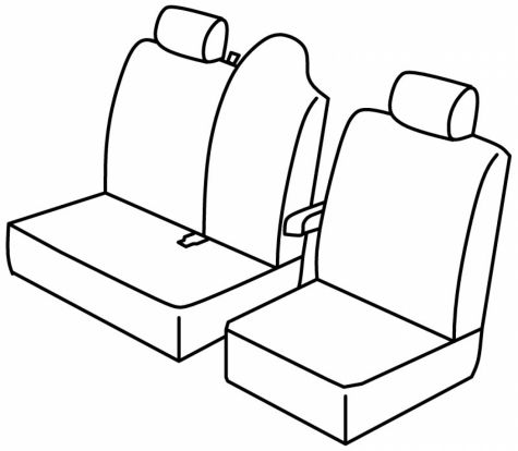 seat covers compatible for Renault Master, 2010>2014, 2014> - 2 door