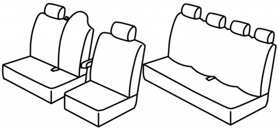 presvlake za sjedala odgovaraju za Renault Master, 2010>2014, 2014> - 4 vrata