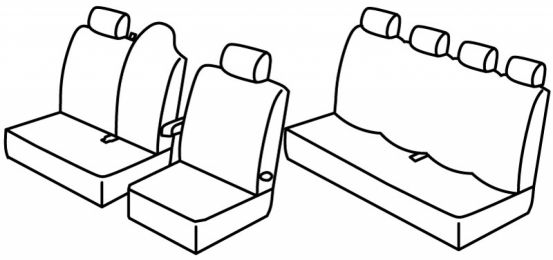 presvlake za sjedala odgovaraju za Renault Master, 2010>2014, 2014> - 4 vrata
