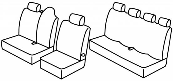 seat covers compatible for Renault Master, 2010>2014, 2014> - 4 door