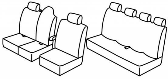seat covers compatible for Renault Master, 2010>2014, 2014> - 4 door