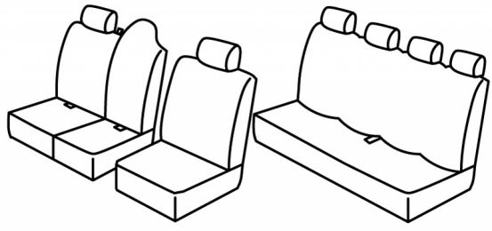 seat covers compatible for Renault Master, 2010>2014, 2014> - 4 door