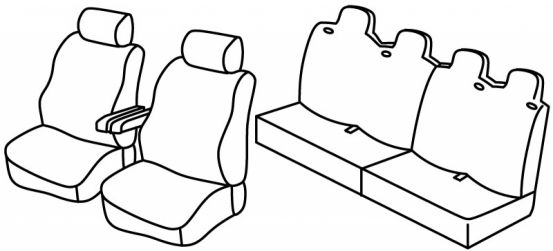 seat covers compatible for Renault Master, 2019>