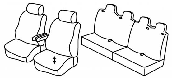 presvlake za sjedala odgovaraju za Renault Master, 2019>
