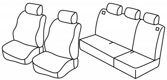 seat covers compatible for Renault Megane 1, 1995>2003 - 5 door