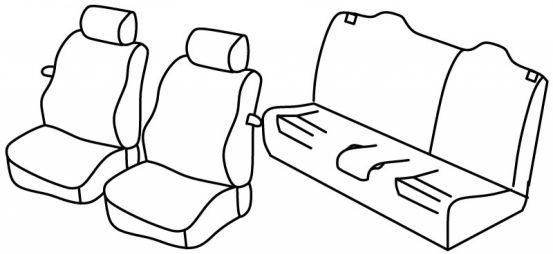 seat covers compatible for Renault Megane 1, 1995>2003 - Coupe - 3 door