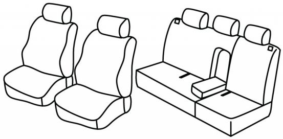 seat covers compatible for Renault Megane 1, 1995>2003