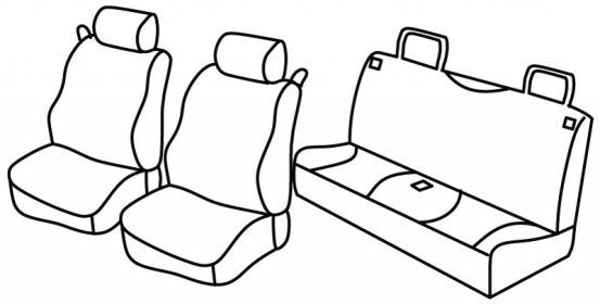 presvlake za sjedala odgovaraju za Renault Megane 2, 2002>2009 - CC - 3 vrata