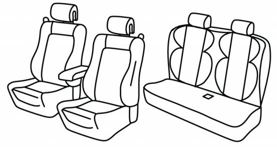 seat covers compatible for Renault Megane 3 CC, 2009>2016 - 3 door