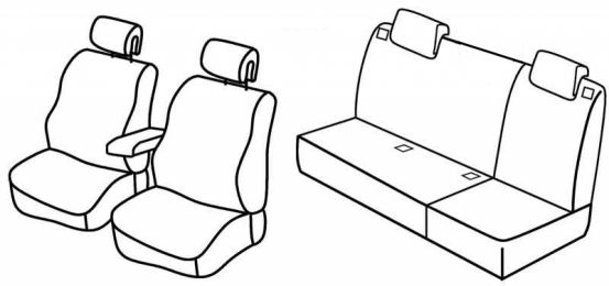 seat covers compatible for Renault Megane 3, 2008>2016 - Station wagon - 5 door