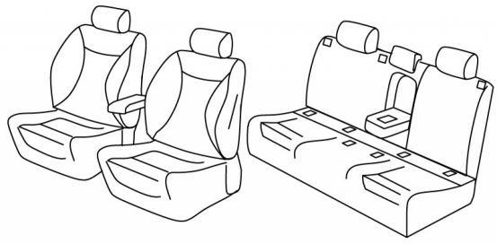presvlake za sjedala odgovaraju za Renault Megane 4, 2016> - 5 vrata