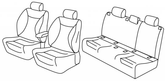 presvlake za sjedala odgovaraju za Renault Megane 4, 2016> - Intense Energy - 5 vrata