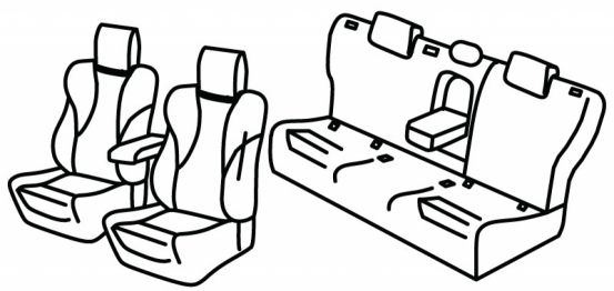 presvlake za sjedala odgovaraju za Renault Megane Conquest, 2020> - R.S. Line - 5 vrata